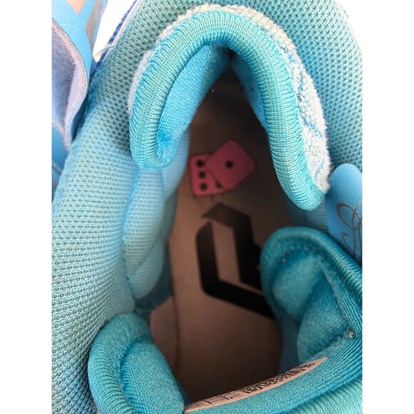 Adidas Dame 8 Young Dolla Basketball Shoe Blue Silver Damian Lilla Men Size 7.5 - Picture 9 of 11